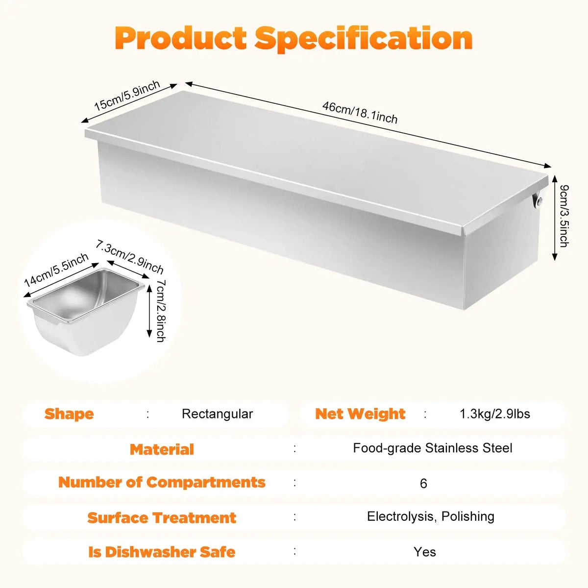 Stainless Steel Condiment Organizer &ndash; Sealed Lid Keeps Fresh