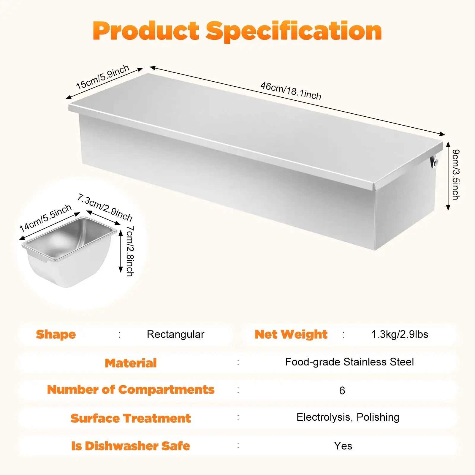 Stainless Steel Condiment Organizer &ndash; Sealed Lid Keeps Fresh
