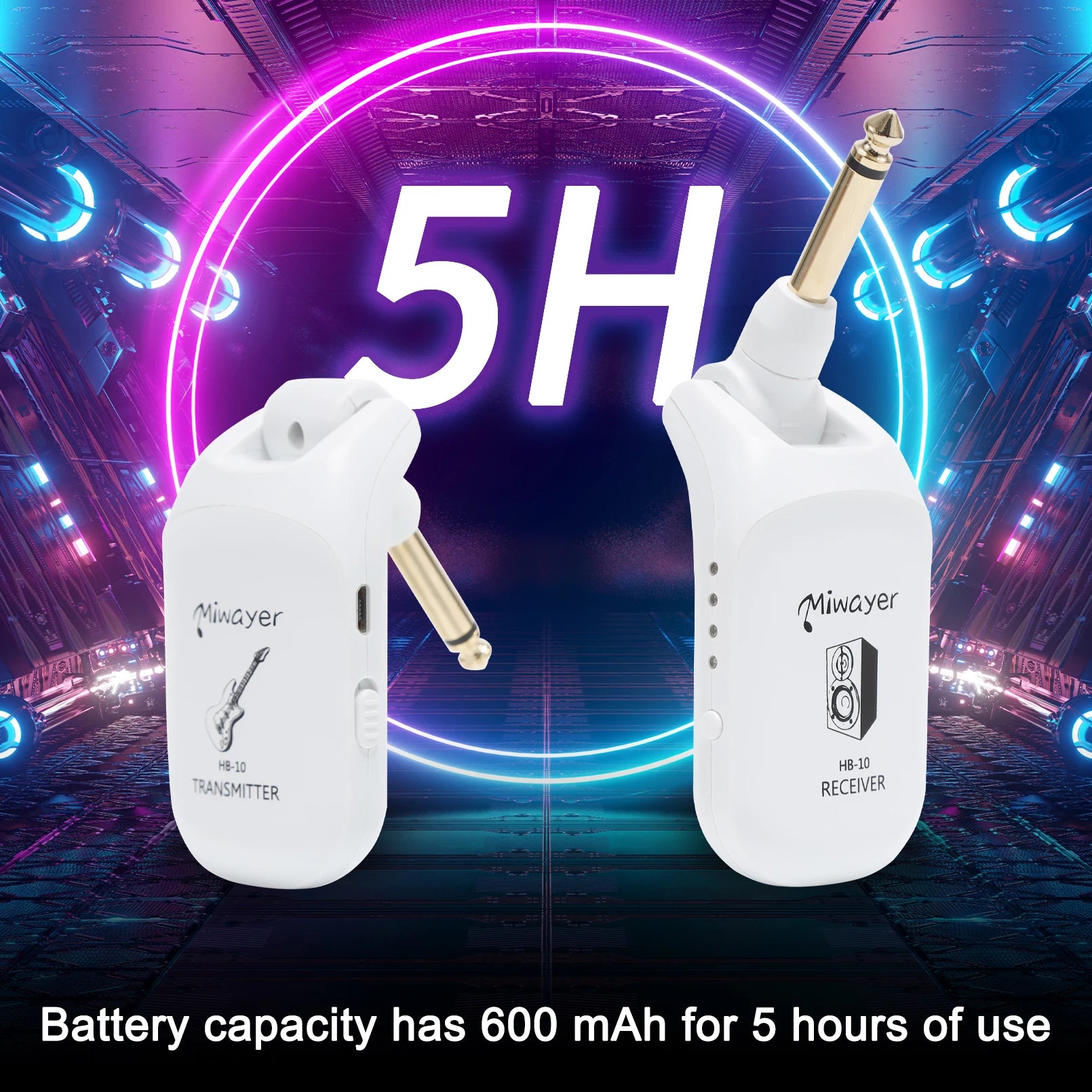 Miwayer HB-10 Guitar Wireless System - USB Rechargeable