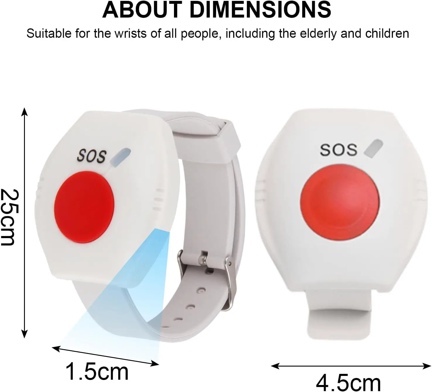 TP-309DR-2 Panic Button 433MHz SOS Bracelet &ndash; Elderly Alarm