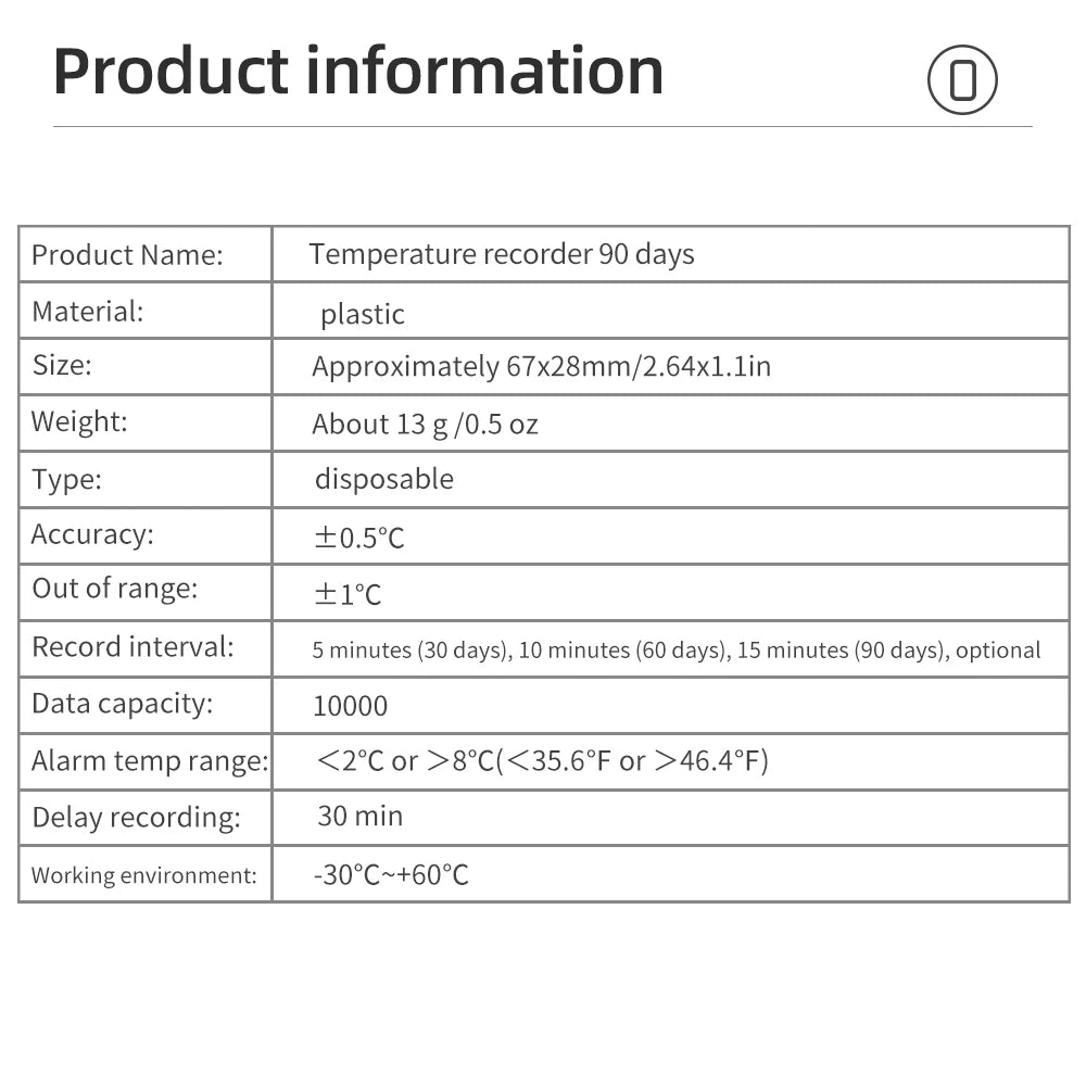 10000 Points USB Temperature Data Logger &ndash; PDF Report