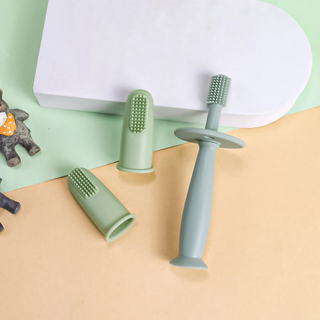 TYRY.HU 3pcs Baby Finger Toothbrush Set - Soft, Safe, and Effective Oral Care BDE0002-C