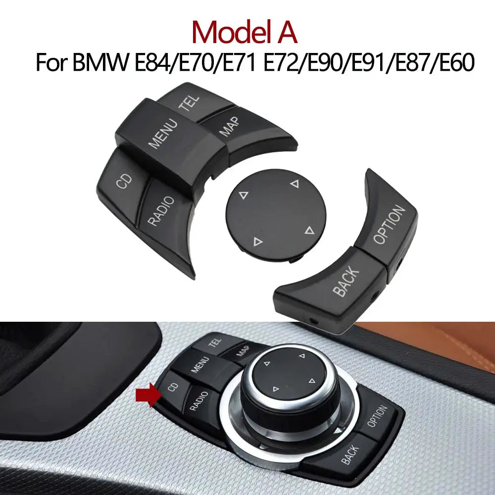 Car CIC IDrive Multimedia Control Knob Menu Button Keys For BMW X1 X5 X6 1 3 5 Series E84 E90 E91 E92 E70 E71 E72 E60 E87 E88 by InterCyprus Trading Ltd