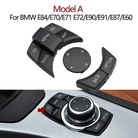 Car CIC IDrive Multimedia Control Knob Menu Button Keys For BMW X1 X5 X6 1 3 5 Series E84 E90 E91 E92 E70 E71 E72 E60 E87 E88 by InterCyprus Trading Ltd