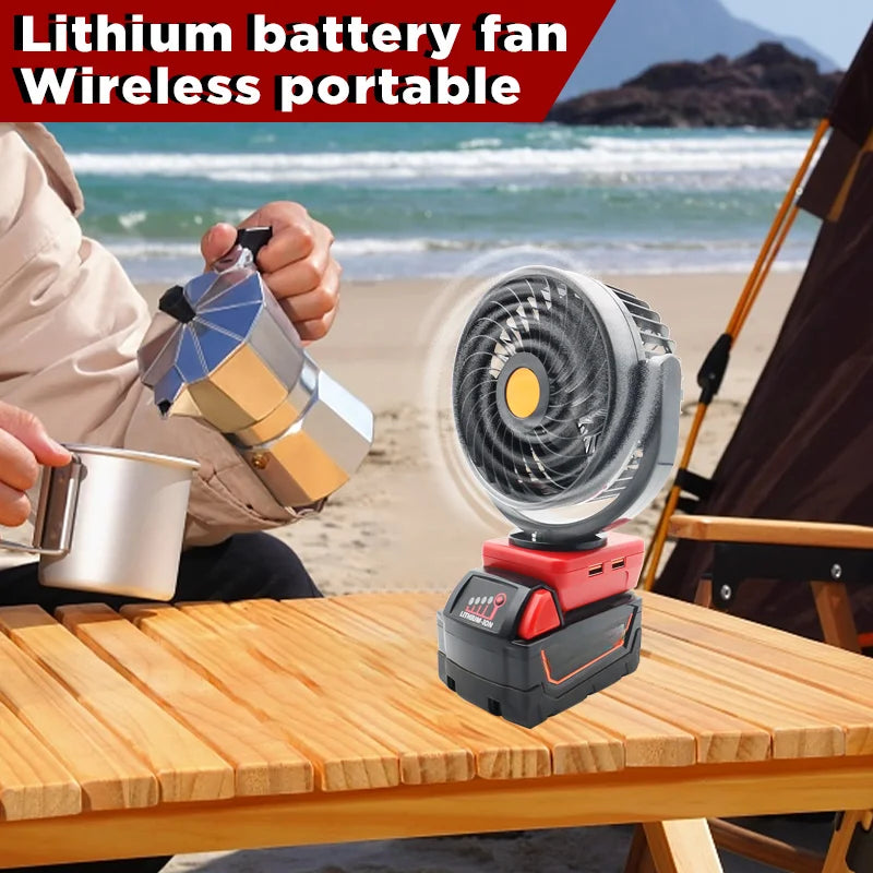 48-11-1835 Fold Fan USB Charger Power Bank - Fast Charge