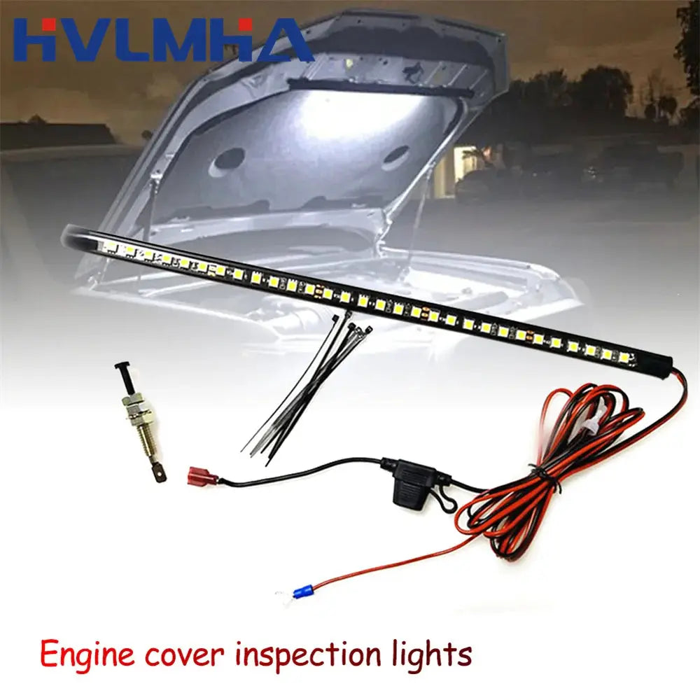 Universal Under Hood Engine Repair White LED Light Bar with Auto On/Off Switch Control Car SUV Pickup Offroad Repair Work Light by InterCyprus Trading Ltd