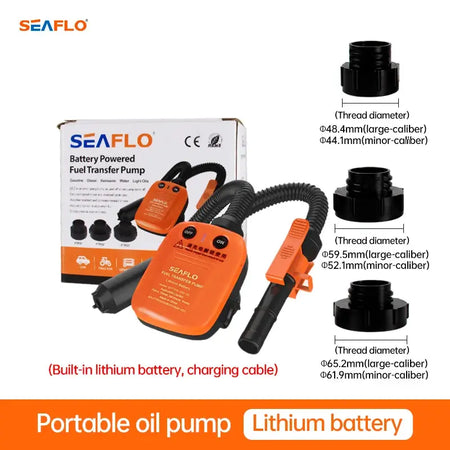 Electric Fuel Transfer Pump, 2 Battery Versions: Lithium Rechargeable or Dry Battery, Automatic Pump for Car, Boat, RV by InterCyprus Trading Ltd
