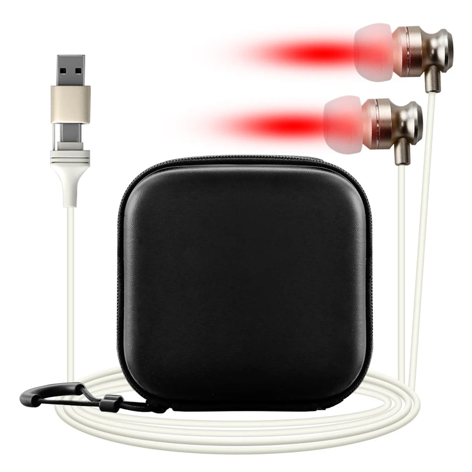 650nm Öronlaserterapi LLLT Rött ljus för Tinnitus USB