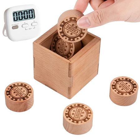 Six Chips Wooden Puzzle Boxes - Educational Puzzles