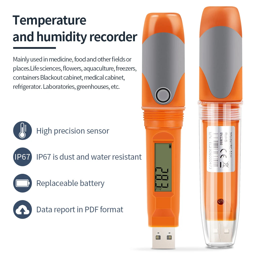Elitech RC-51H Logger &ndash; Waterproof USB Temperature Recorder