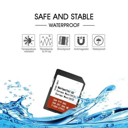 RNS 315 Western Europe Map Update SD Card - Latest Maps