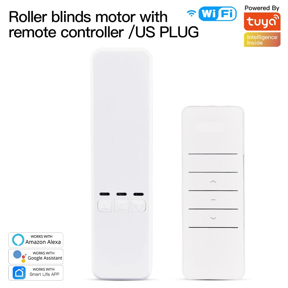 MOES Smart WiFi Motorised Chain Roller Blinds with Remote Control with US Adapater