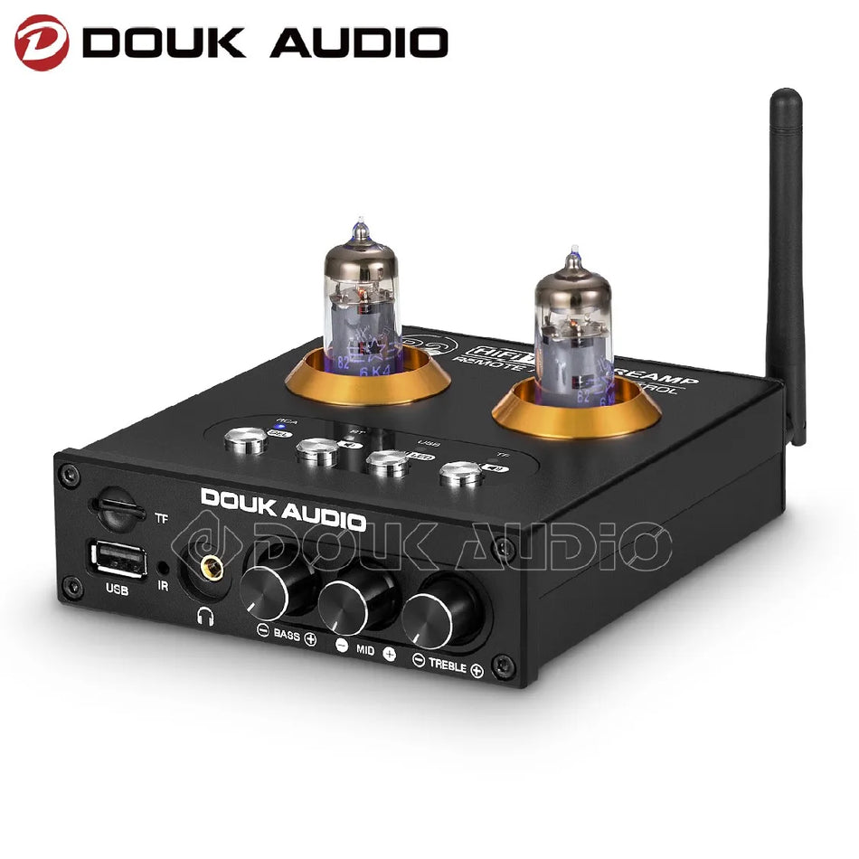 Douk Audio P2 HiFi Vacuum Tube Preamp &amp; Bluetooth Receiver EU PLUG