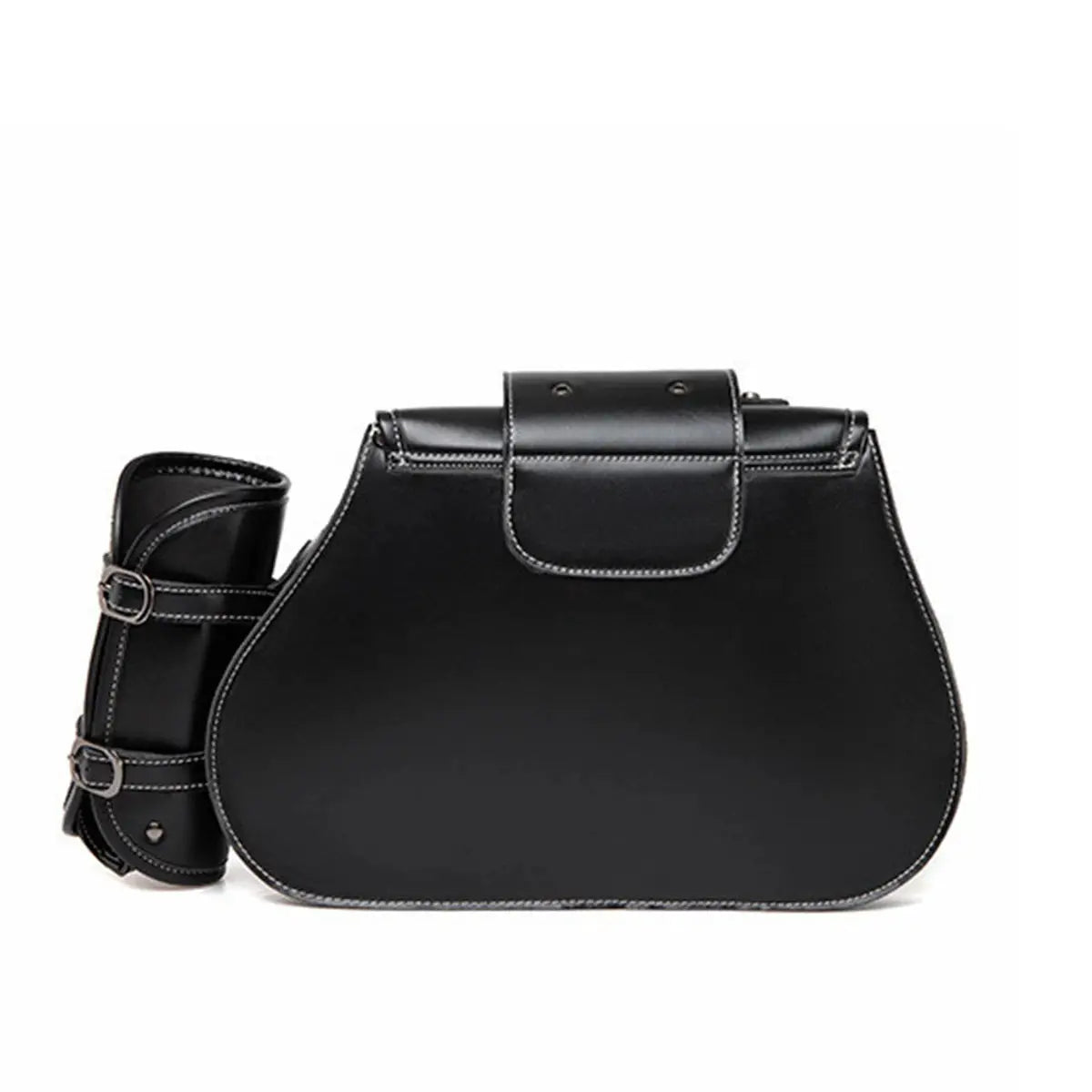 2Pcs Universal Motorcycle Retro Tool Bag PU Leather Saddlebag Motorcycle Saddlebag Side Bag Punk Style Moto Bag Multifunctional by InterCyprus Trading Ltd