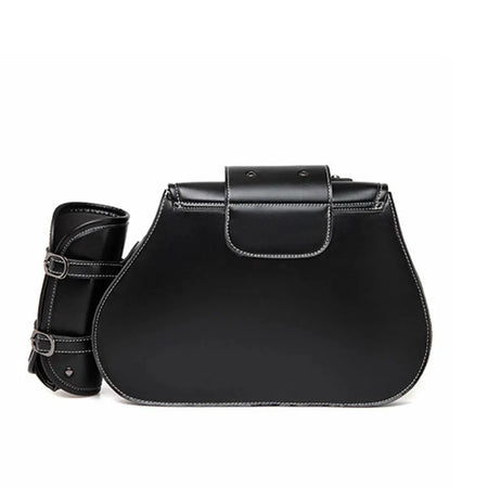 2Pcs Universal Motorcycle Retro Tool Bag PU Leather Saddlebag Motorcycle Saddlebag Side Bag Punk Style Moto Bag Multifunctional by InterCyprus Trading Ltd