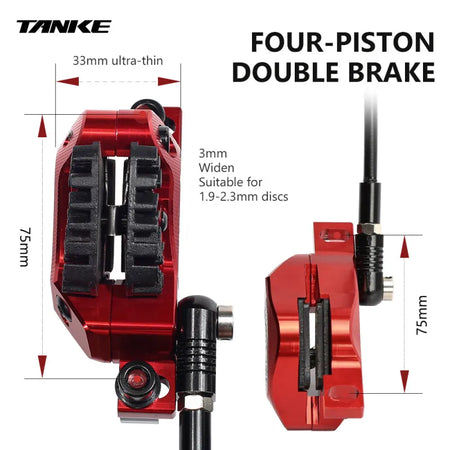 TANKE MTB TB-600 &ndash; 4-Piston Hydraulic Disc Brake With 160mm Rotor