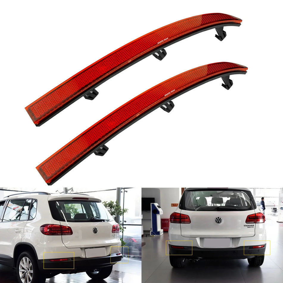 VW Tiguan 2008-2015 Hintere Stoßstangenreflektor Baugruppe Rote Linse Kein Licht