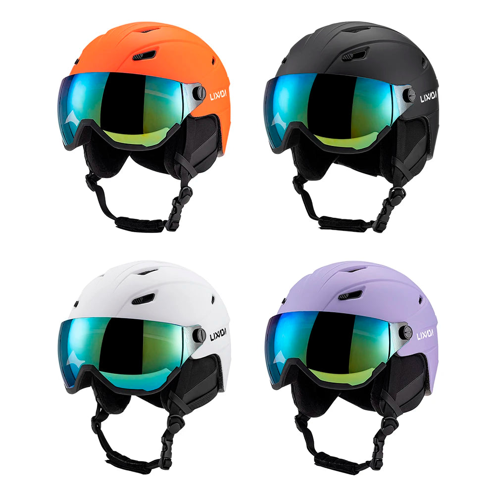 TOMSHOO Integrated Ski Helmet &ndash; Removable Visor Goggles