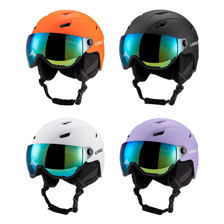 TOMSHOO Integrated Ski Helmet &ndash; Removable Visor Goggles