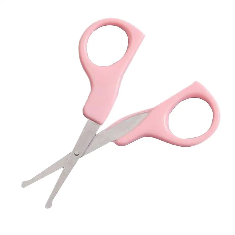 NoEnName_Null Baby Nail Care Kit &ndash; Safe Scissors and Clipper for Newborns to Kids pink scissors