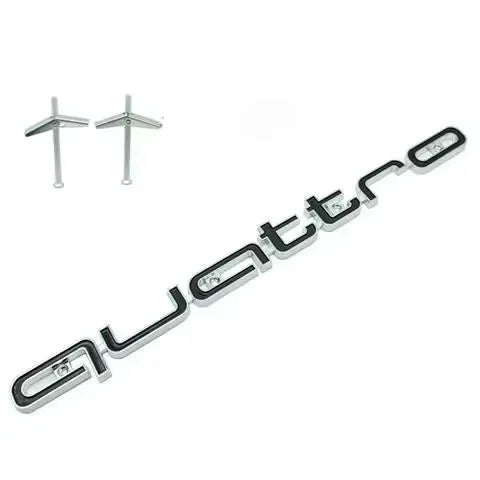 High-Quality 3D ABS Front Grille Emblem for Audi Quattro A3 A4 A5 A6 A6L A7 A8 Q3 Q5 Q7 S3 S4 S5 RS3 RS4 RS6 Badges Silver Black