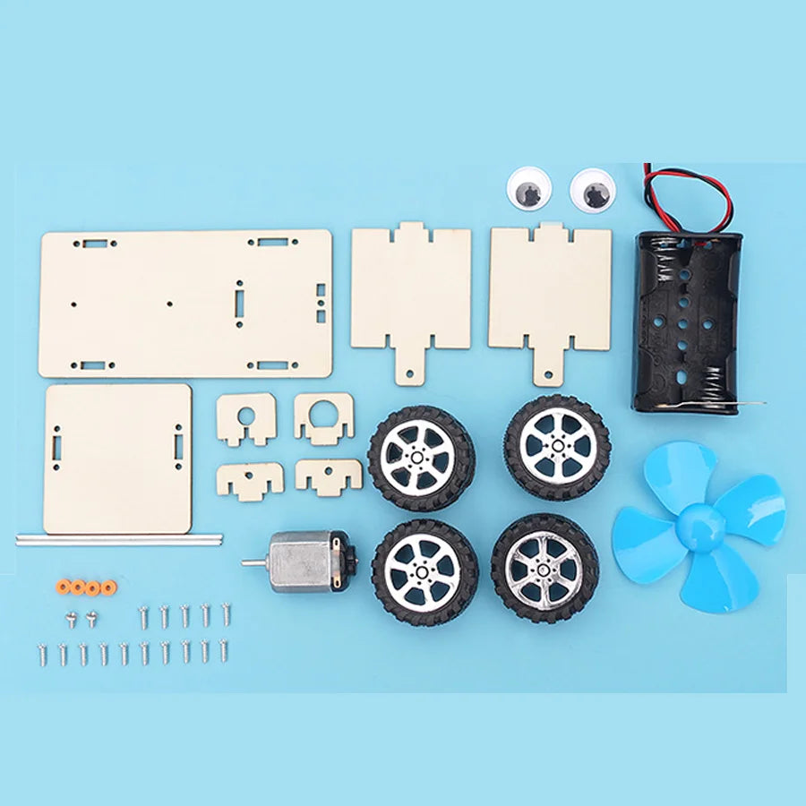 Kit scientifique éducatif de véhicule tout-terrain à énergie éolienne