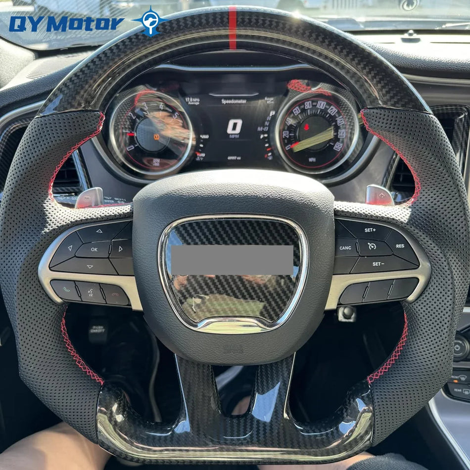 Волан за Dodge Challenger SRT Hellcat, перфорирана кожа от въглеродни влакна