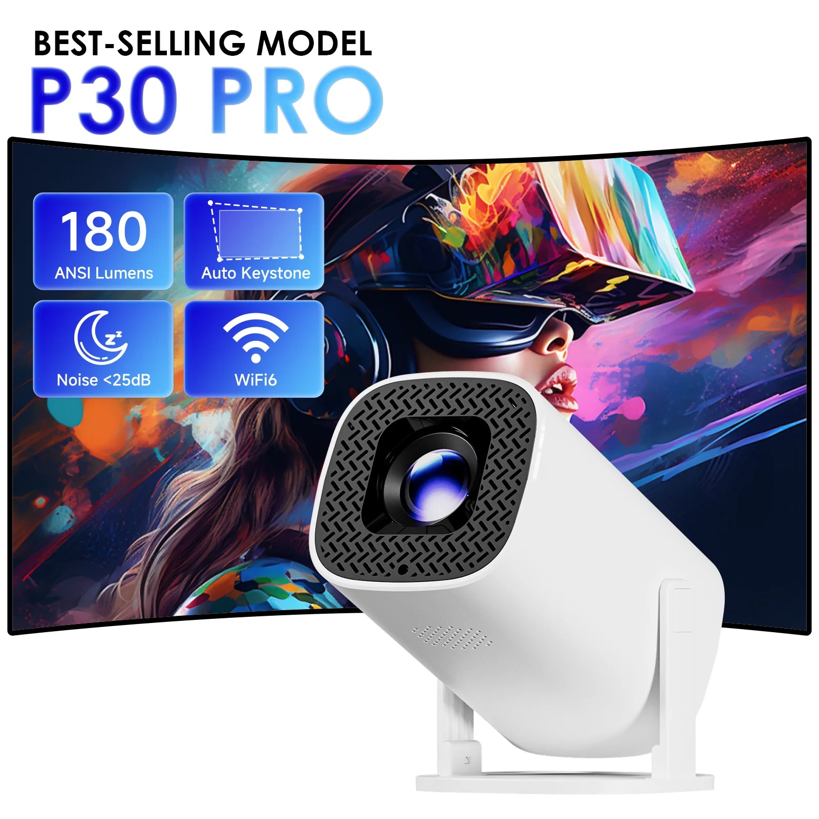 TOPSION P30PRO &ndash; Android 14 Smart Mini Portable Projector