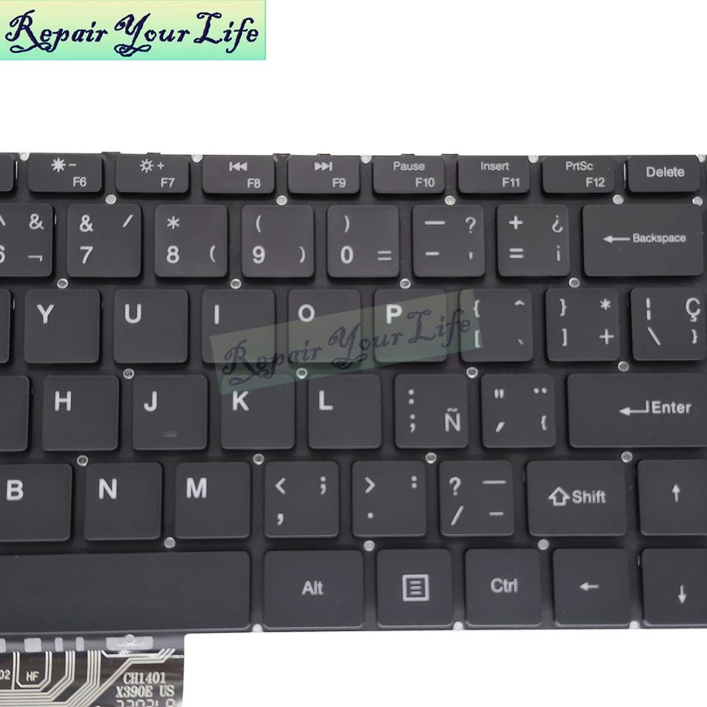 US Russian Spanish Backlit Keyboard - Multilingual Support
