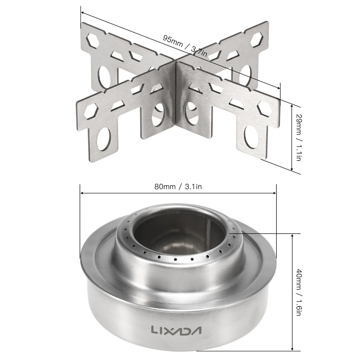 Lixada Mini Alcohol Stove With Cross Stand &ndash; Ultra Portable