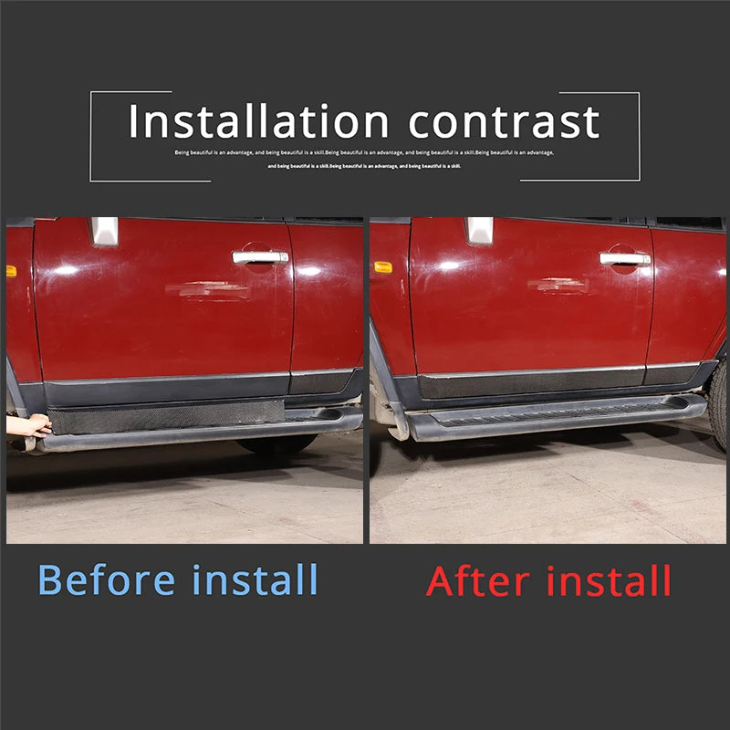 Trim Klistermærke Sæt til Toyota FJ Cruiser 2007–2021 Kulfiber Interiør Moulding Kit, 4-Stykker