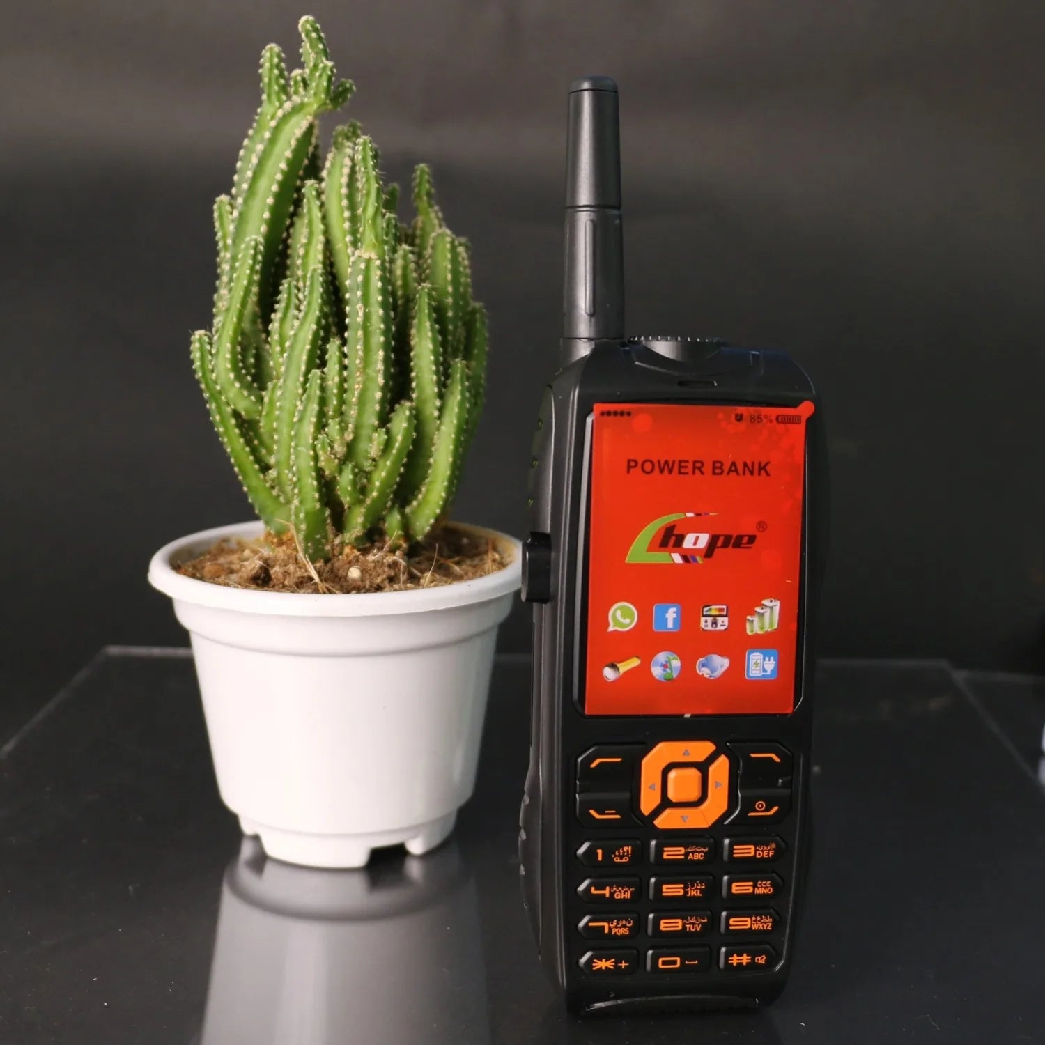 MAFAM Military Shockproof Phone &ndash; Big Battery SOS Button Black / Full set