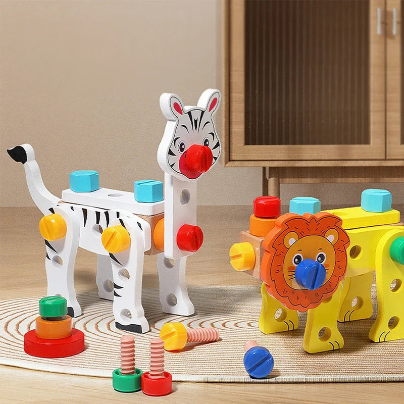 Animal Building Toolbox &ndash; Creative Wooden Toy Set For Kids
