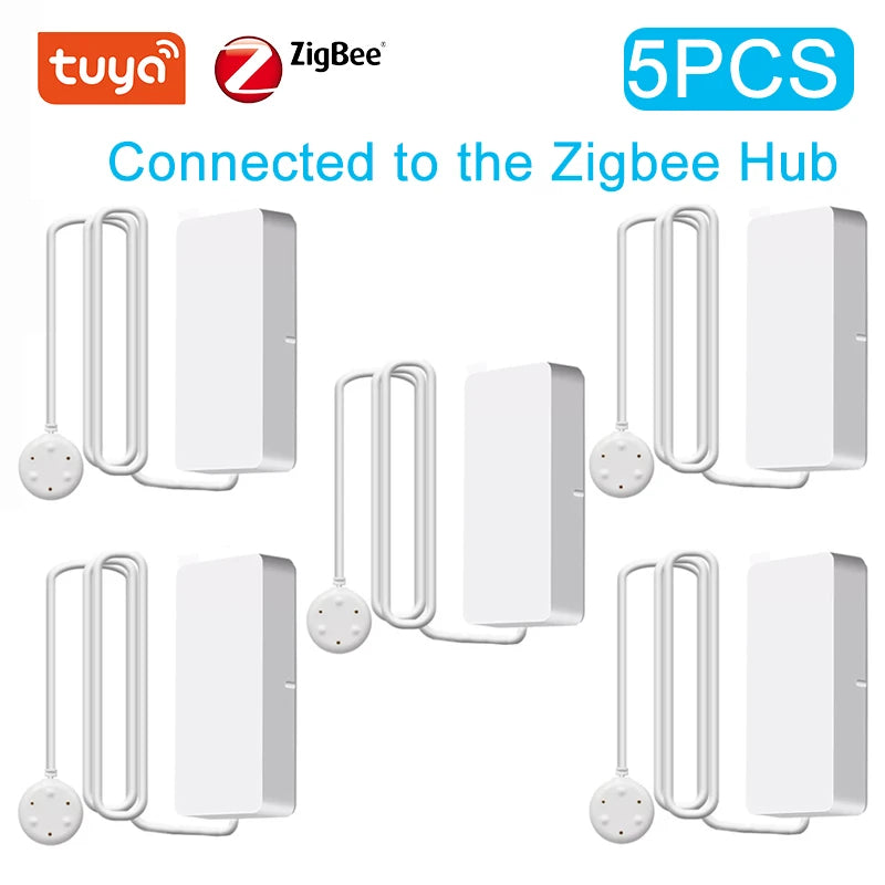 Tuya WiFi Water Leakage Alarm &ndash; Standalone Leak Sensor Zigbee Version 5PCS