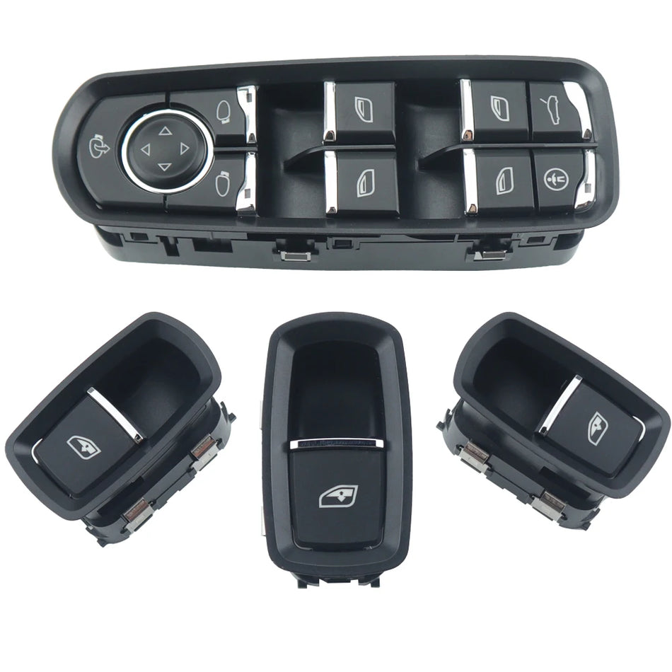 Interruttore di controllo finestra lato conducente e passeggero con blocco bambini per Porsche Panamera Cayenne Macan 7PP959858MDML