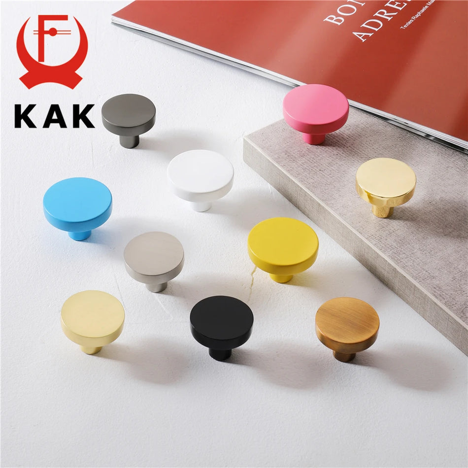 KAK Zinc Alloy Cabinet Knobs 30mm Colorful Handles Set