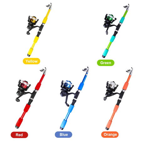 FISH KING Telescopic Fishing Rod Reel Combo - Carbon Fiber, Portable Kit