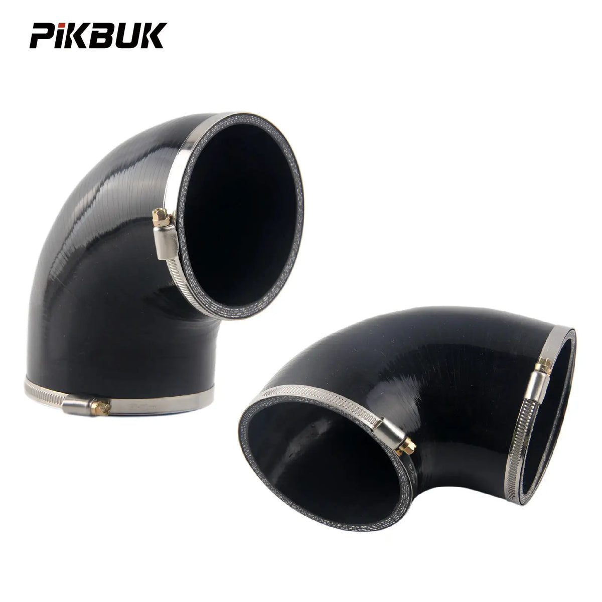 PIKBUK Silicone Elbow Silicone Hose Turbo Coupler Intake Pipe 4" Inch 102mm 90 Degree Black by InterCyprus Trading Ltd