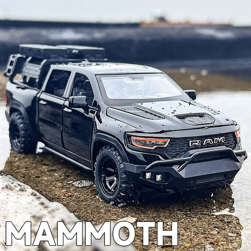 Diecast Pull Back Car Model with Sound and Light for Dodge RAM 1000 TRX