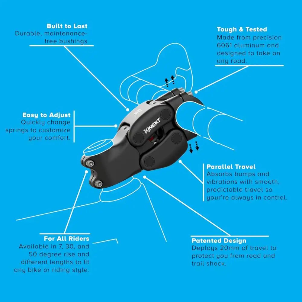 Suspension Stem for Bicycle Handlebar &ndash; Adjustable Shock Absorption for Enhanced Shoulder and Neck Comfort