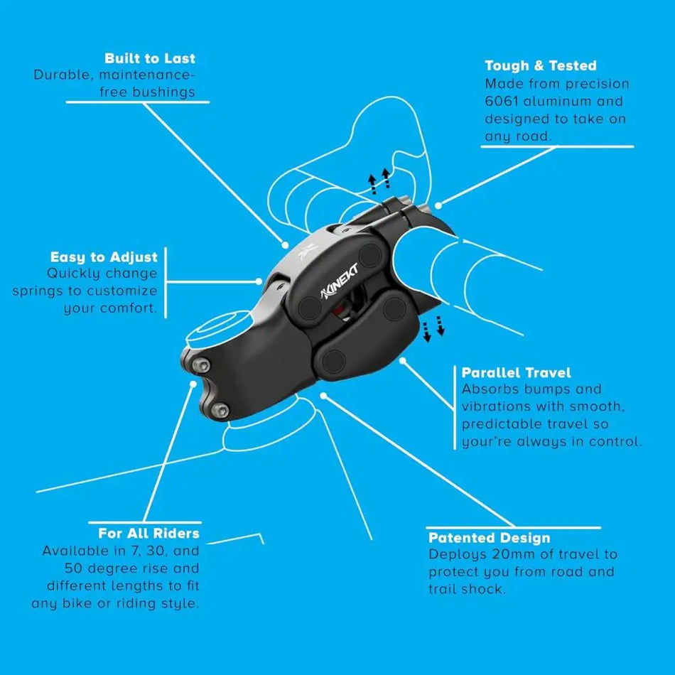 Suspension Stem for Bicycle Handlebar &ndash; Adjustable Shock Absorption for Enhanced Shoulder and Neck Comfort