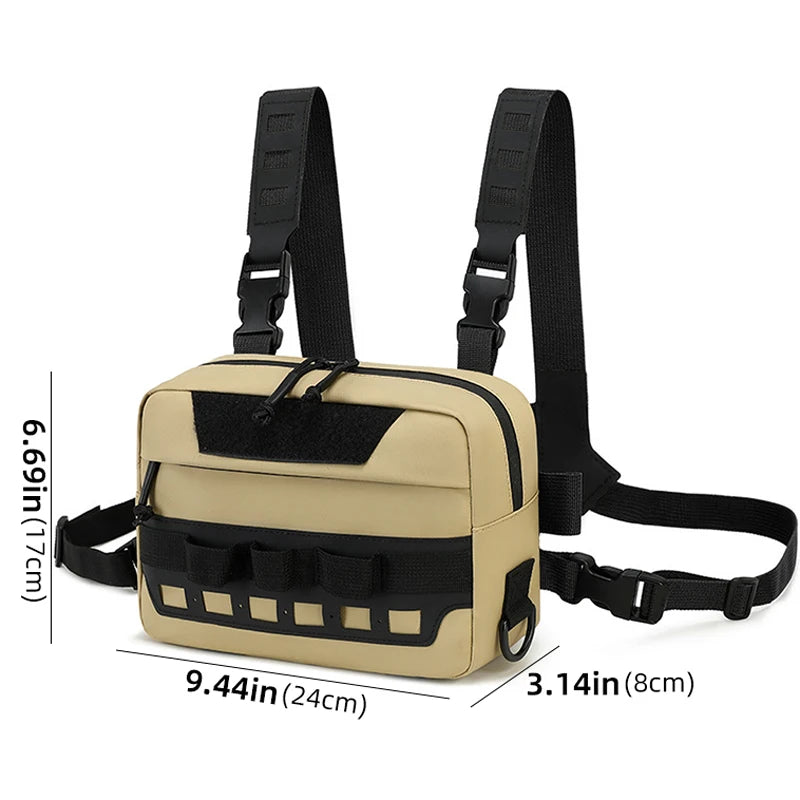 Outdoor Climbing Vest Bag Tactical Chest Rig &ndash; Laser Molle