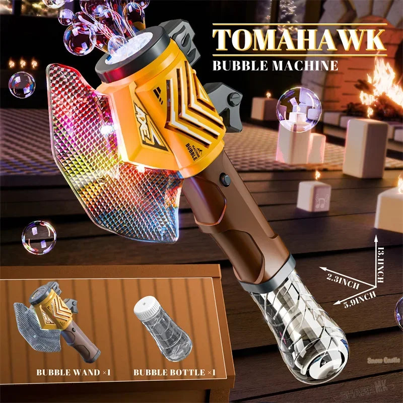 Axe Electric Bubble Gun &ndash; Full Automatic Soap Blower for Kids