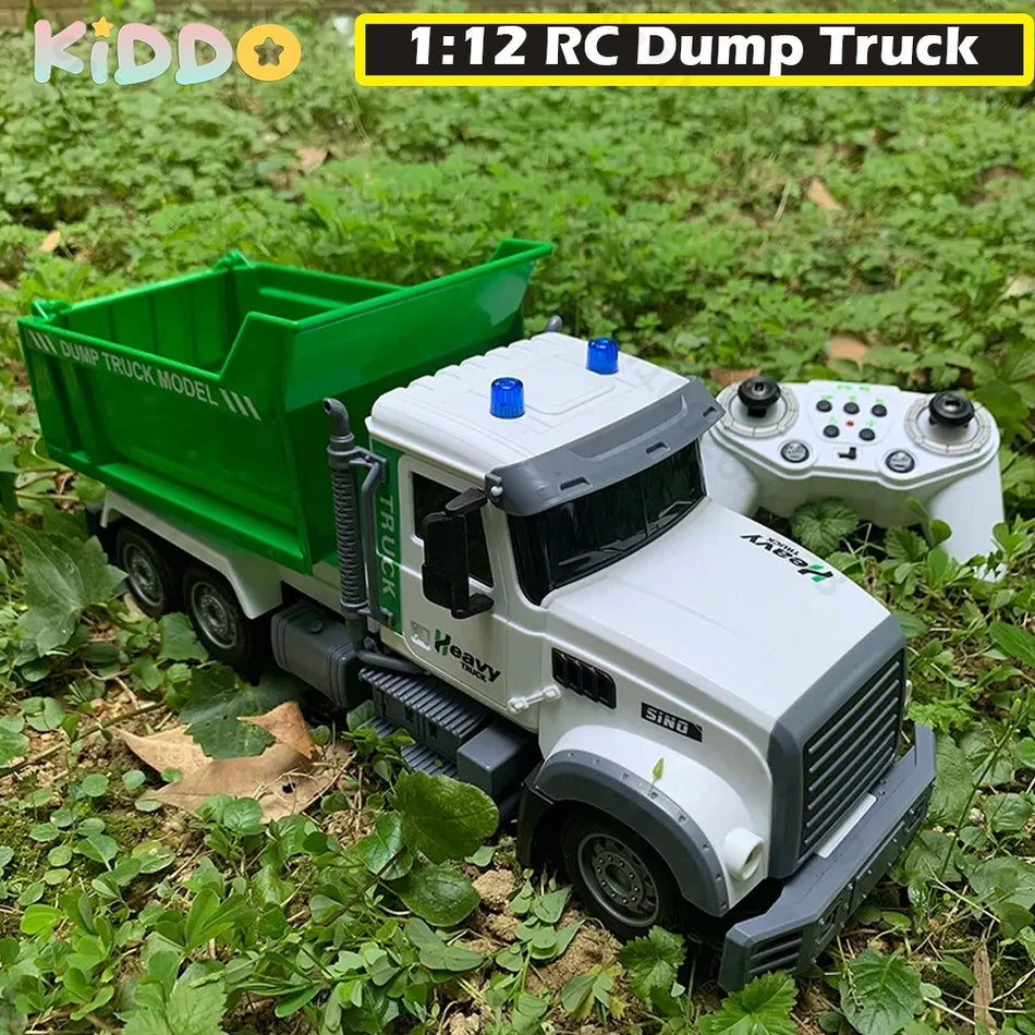 CONUSEACE RC kiepwagen 1:12 met licht en geluid, afstandsbediening vuilniswagen