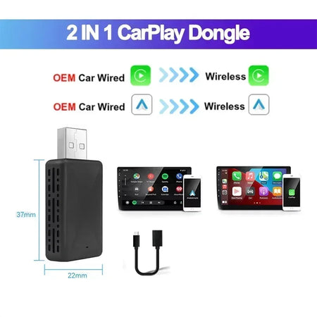Carplay Android Auto Wireless Adapter &ndash; Android Auto Ready 2IN1