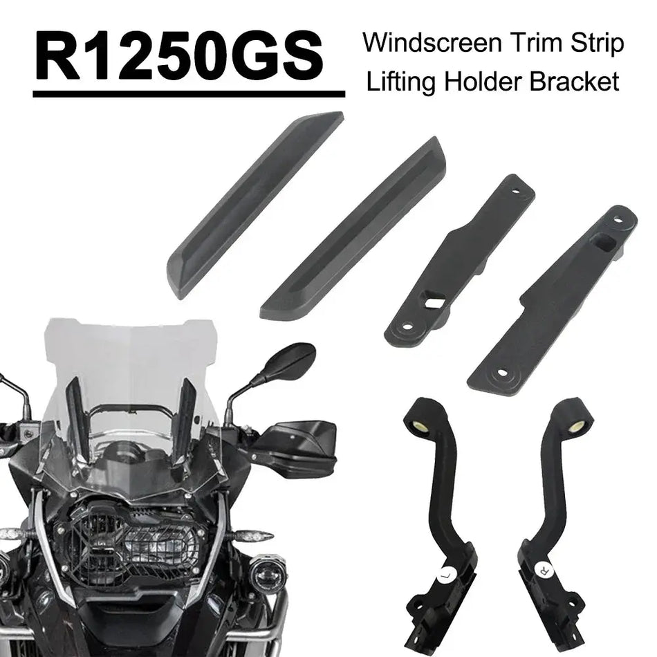 R1200GS ADV Reinforcement Windshield Bracket Trim Strip Windscreen Support Adjustable Lifting Holder For BMW R1200 GS R1250GSA by InterCyprus Trading Ltd