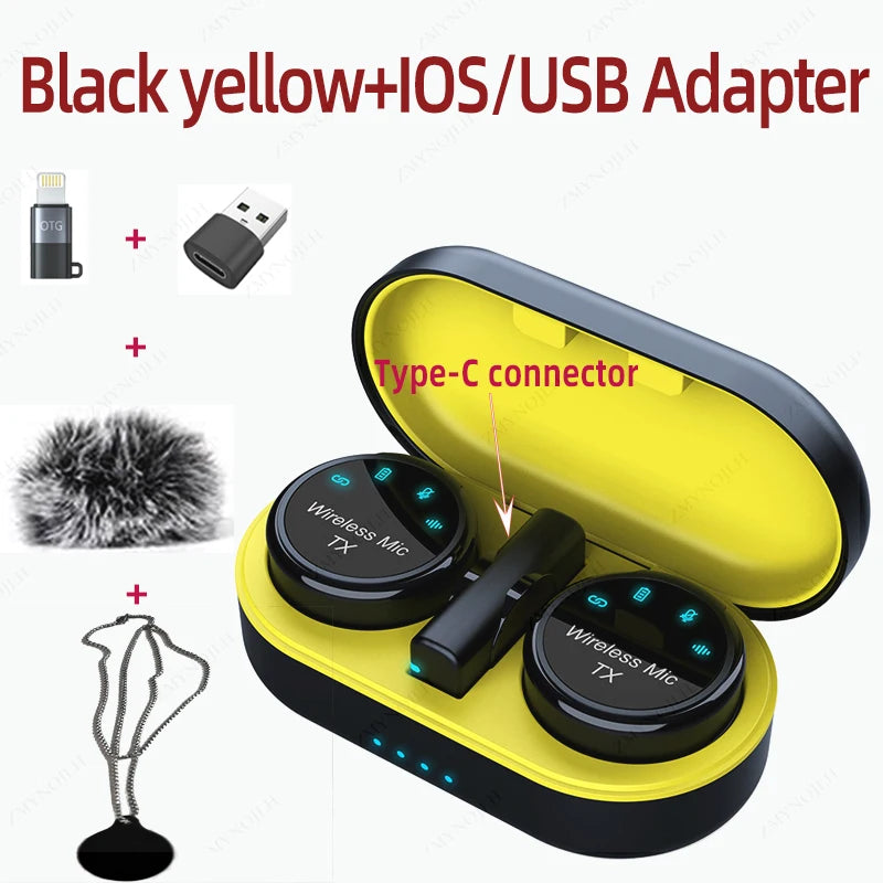 New Magnetic Wireless Lavalier Microphone &ndash; Noise Canceling Type-C IOS USB-BY