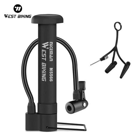 West Biking 80 PSI Manual Bicycle Pump with Balloon Tire Inflator