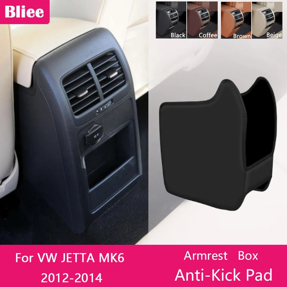 VW Jetta MK6 MK7 MK8 Bakre Armstöd Kick Pad Mikrofiberöverdrag