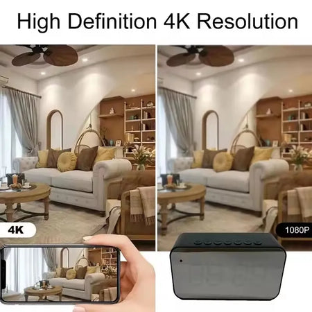 Wiwacam B9 Desk Alarm Clock &ndash; 4K HD WiFi Video Recording